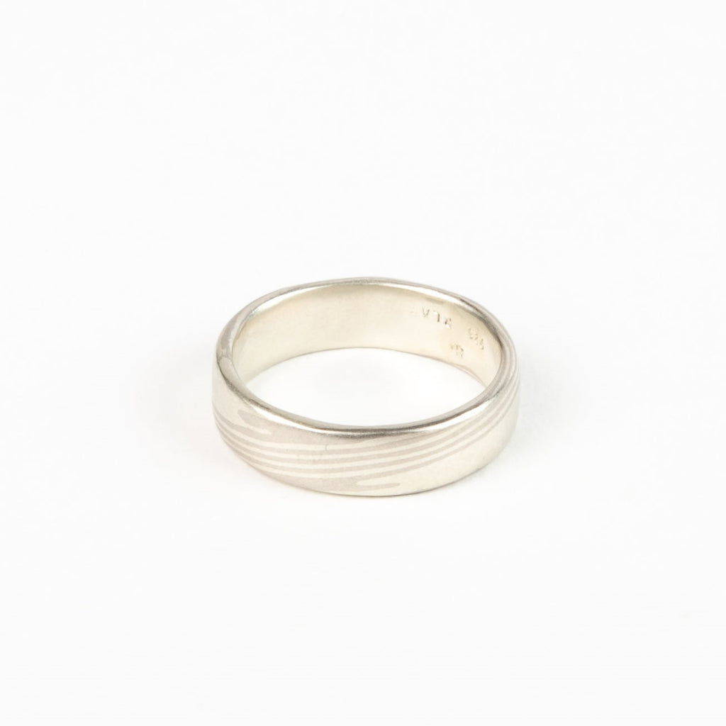 Black Barc - Mokumegane Ring - Platinum & Silver - Size 8