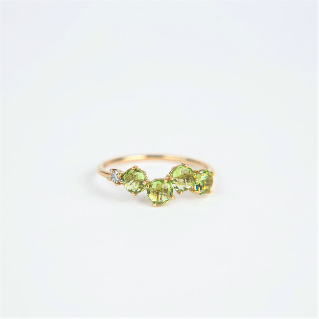 Suzanne Kalan - 14k Gold Soleil Rings - Peridot - Size 5.5