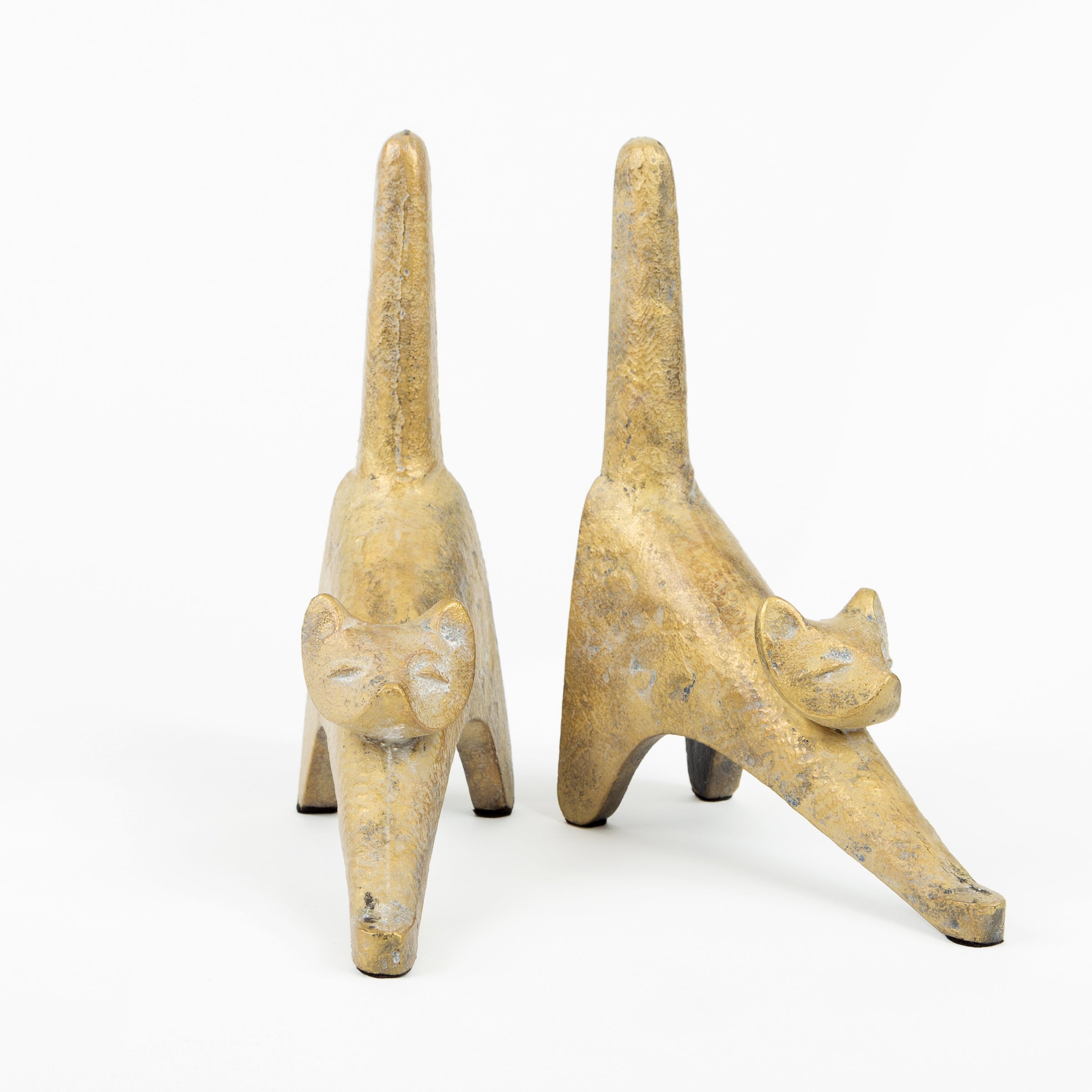 Cast Iron Cat Bookends Set of Two Canoe