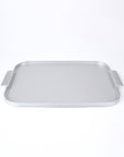 Kaymet Ribbed Tray - 16 x 11 - Silver