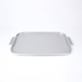 Kaymet Ribbed Tray - 16 x 11 - Silver