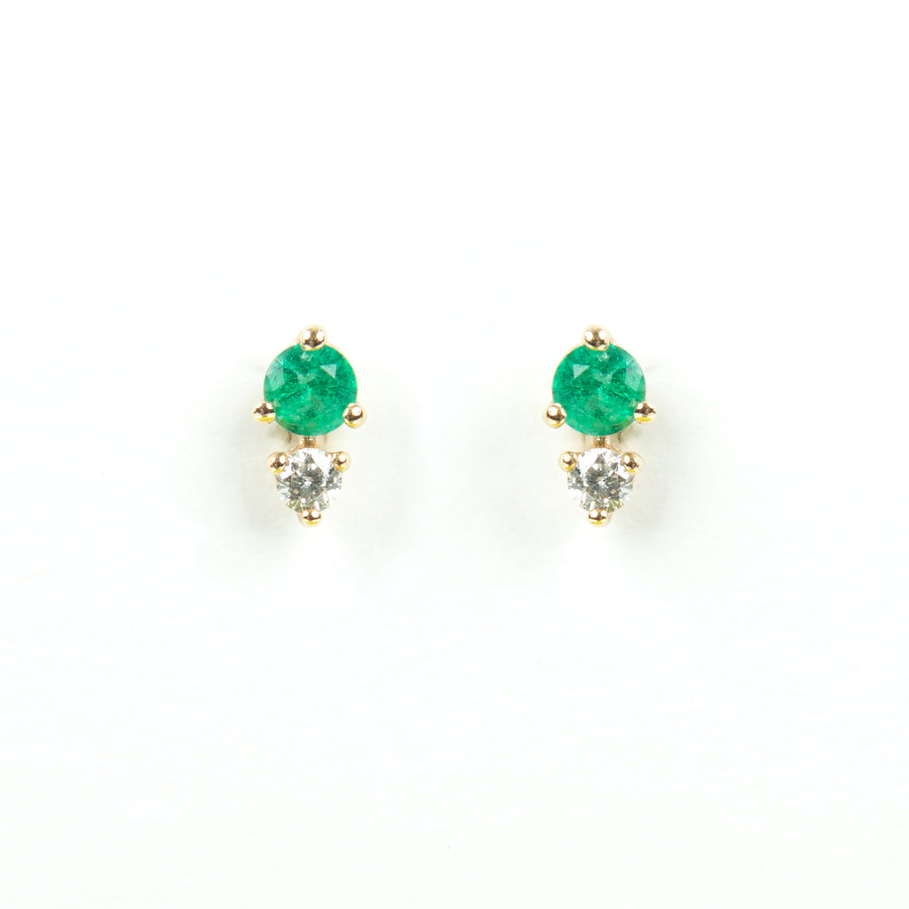 Liven Co. - Souli Emerald & Diamond Earrings