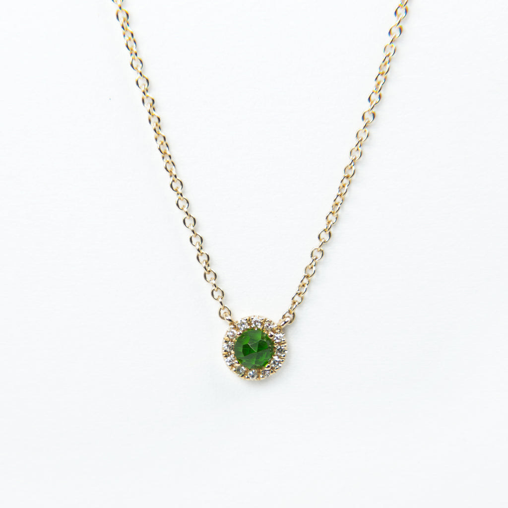 Liven Co. - Rosie 3.0mm Necklace - Chrome Diopside & Diamond