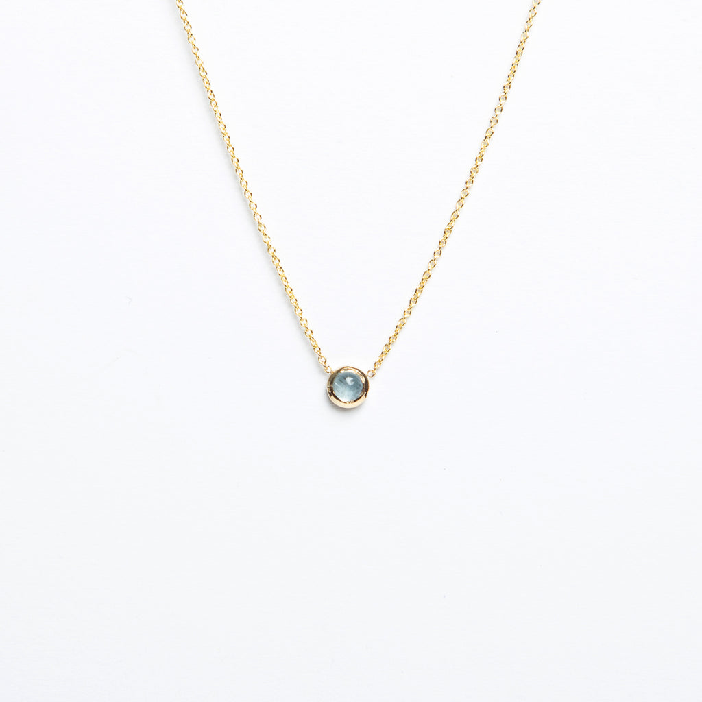 Carrie Hoffman - Baby Cab 3.0mm Necklace - Blue Topaz