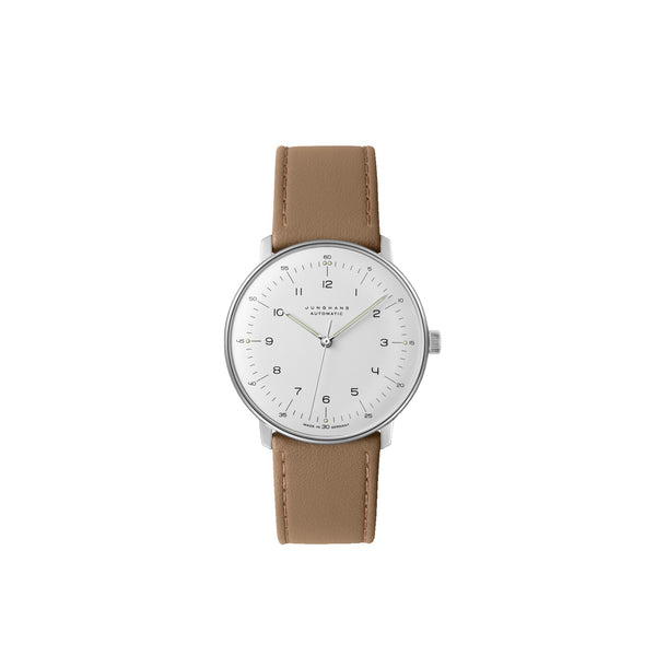 Max Bill Automatic Watch - Numbers with Tan Band