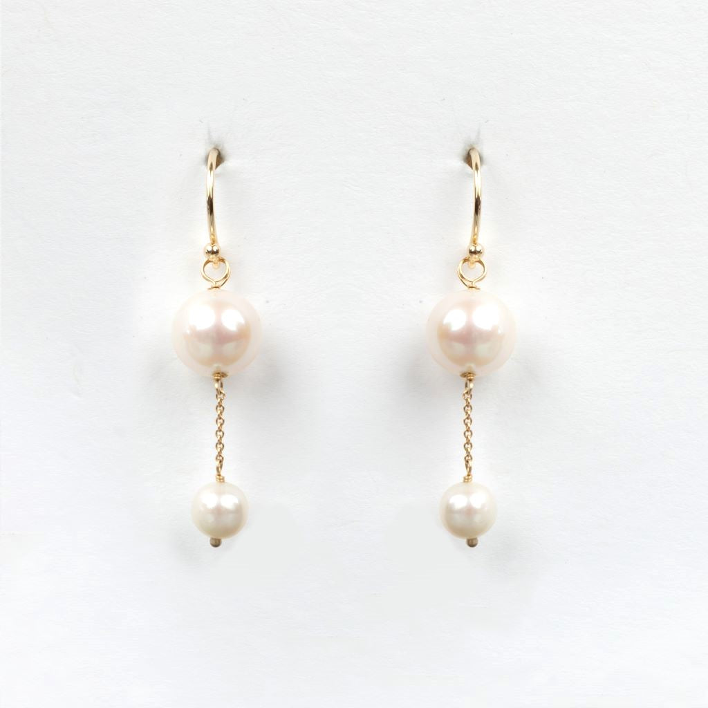 Carla Caruso - Linear Pearl Drop Earrings