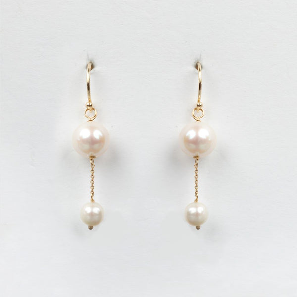 Carla Caruso - Linear Pearl Drop Earrings