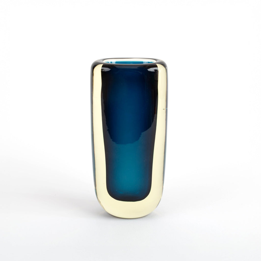 Sommerso Vases - Gold & Dark Teal - Cylinder
