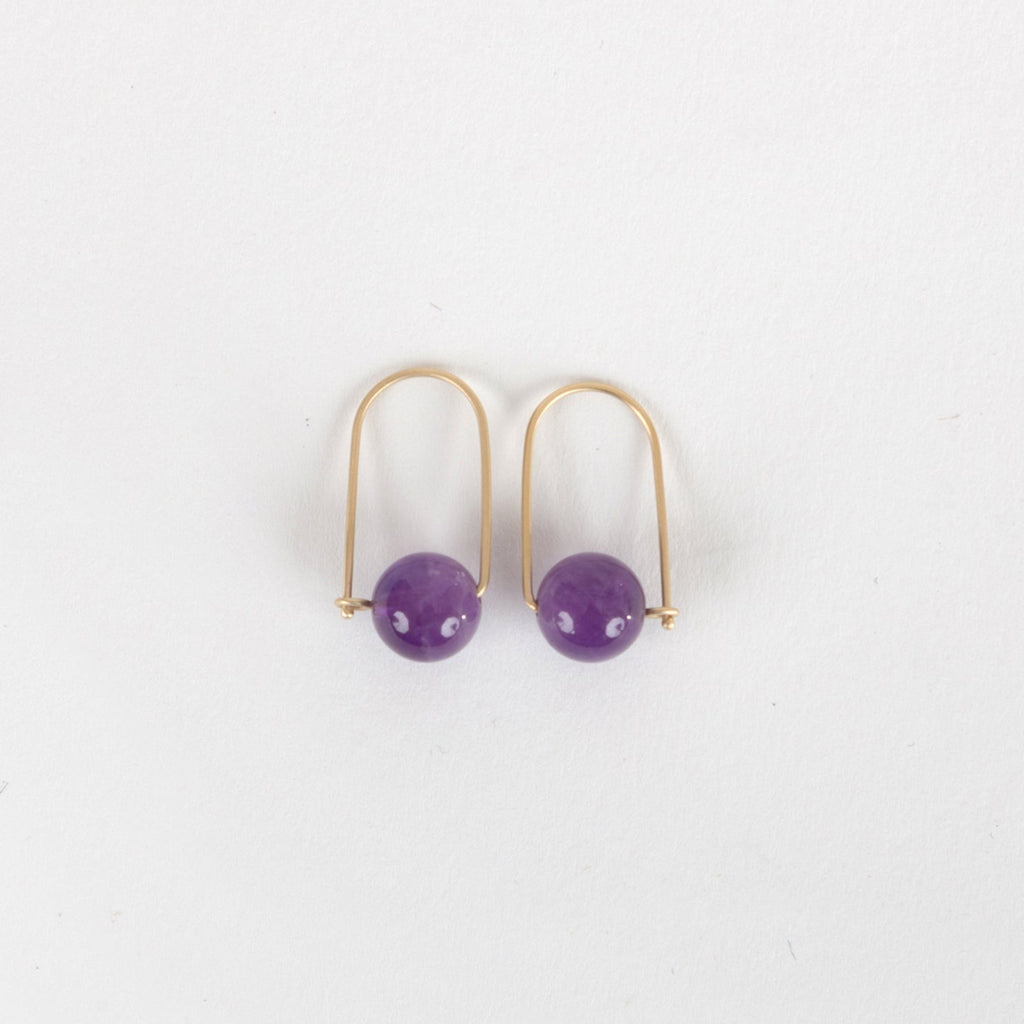 Carla Caruso - Wide Arch Earrings - Amethyst