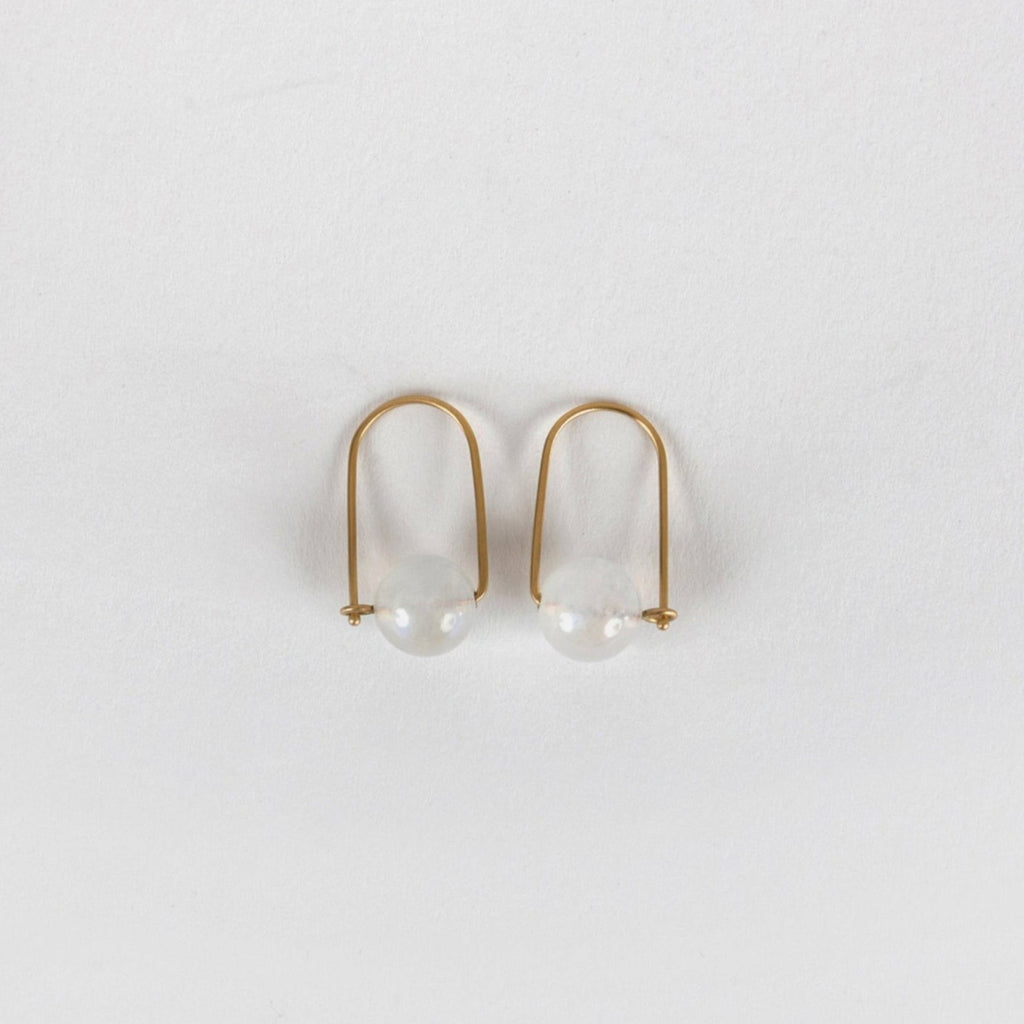 Carla Caruso - Wide Arch Earrings - Moonstone