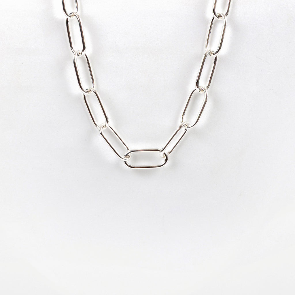 Cameron Rando - Cartouche Link Necklace - Sterling Silver