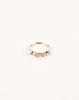 N + A - Eucalyptus Ring with Blue & Pink Sapphire - Size 5.5