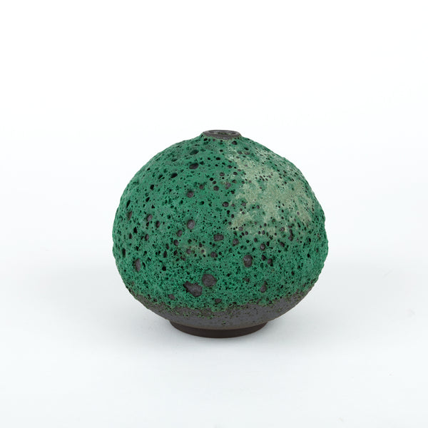 Heather Rosenman - Lava Series Low Ovate - Emerald 4.75"