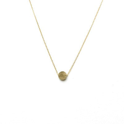 Carla Caruso - Circle Button Necklace - Yellow Gold