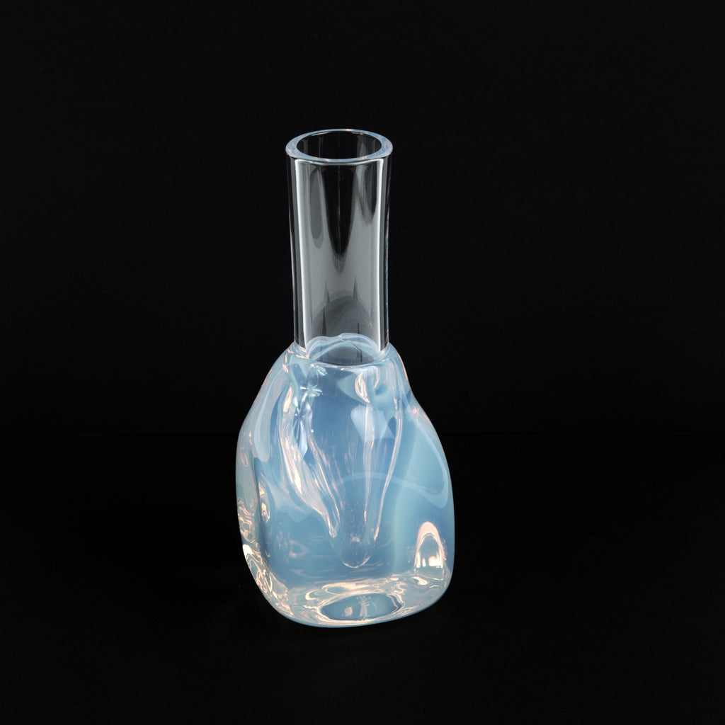 Opalescent Glass Vases - Low Tube Vase