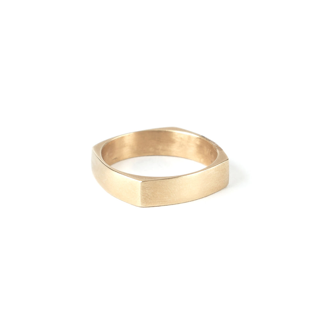 Carla Caruso - Medium Square Band - 14k Yellow Gold - Size 10