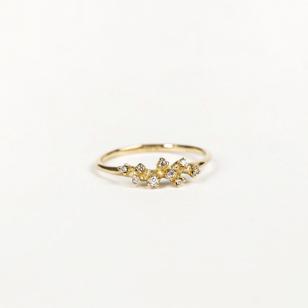 N + A - Diamond Cluster Ring - Size 6