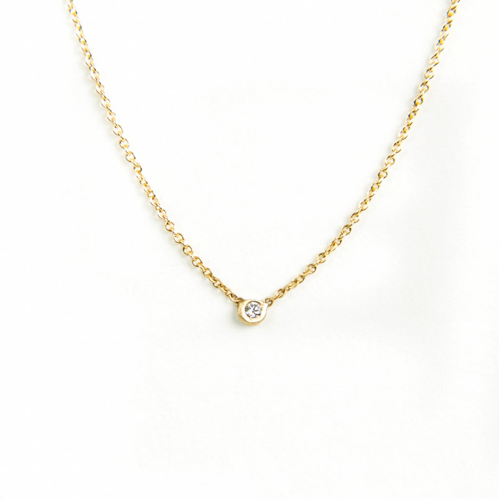 Carla Caruso - Itty Bitty Circle with Diamond Necklace