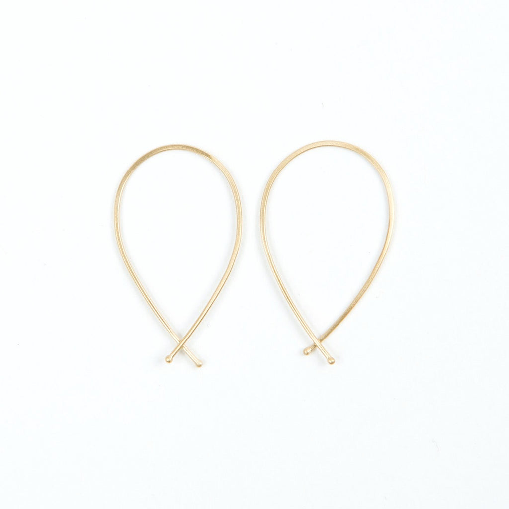 Carla Caruso - Medium Ribbon Dainty Hoop Earrings