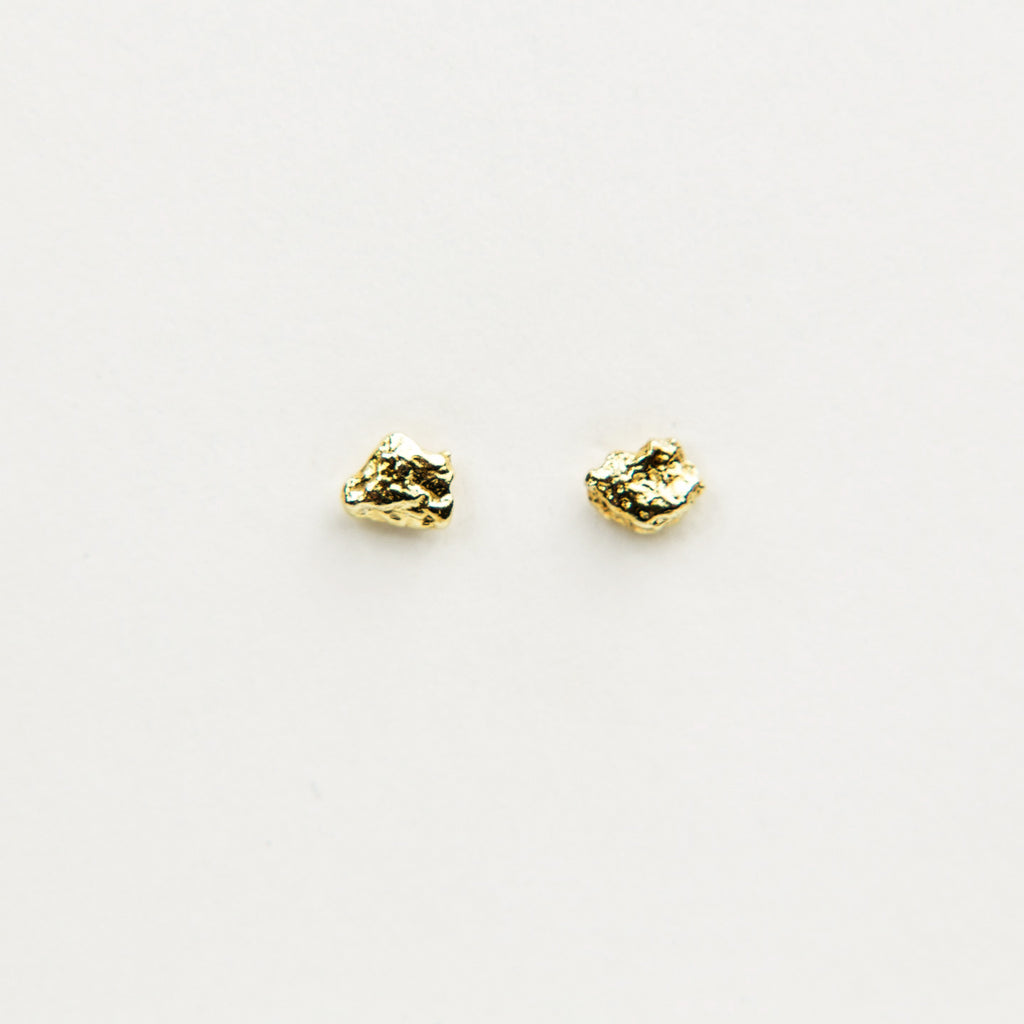 Gold Nugget Earrings - Medium