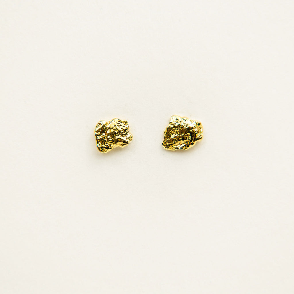 Gold Nugget Earrings - Extra Large