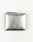 Silver wallet on a white background