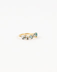 Suzanne Kalan - 14k Gold Amalfi Blend Half Band - Light Blue Ombre - Size 6.5