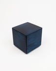 Blue square box on a white background