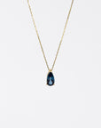 Suzanne Kalan - 14k Gold Pear Drop Necklace - London Blue Topaz
