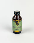 Bottle of spicy ginger on a white background