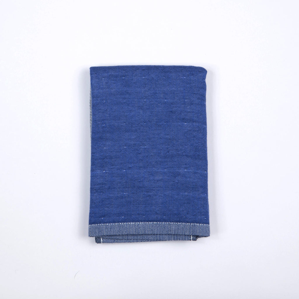 Yoshii Chambray Bath Towels - Two Tone Blue - Wash Towel