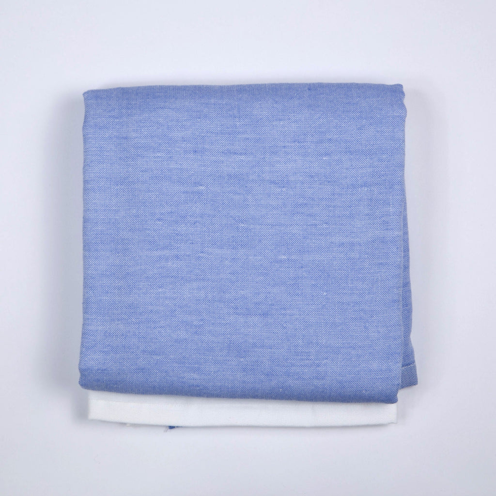 Yoshii Chambray Bath Towels - Two Tone Blue - Bath Towel