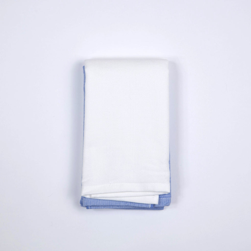 Yoshii Chambray Bath Towels - Two Tone Blue - Hand Towel