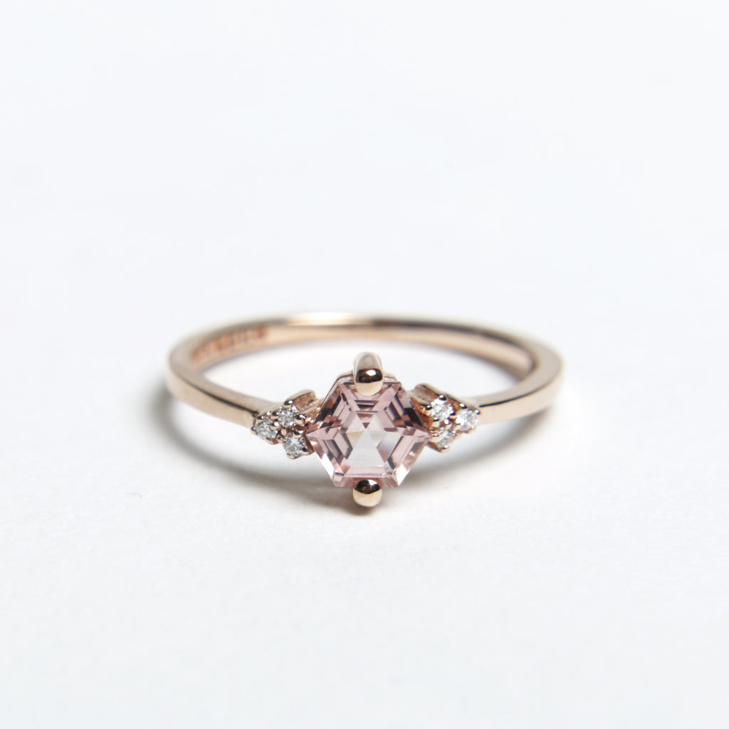 Suzanne Kalan - 14k Gold Azalea Ring - Morganite - Size 6