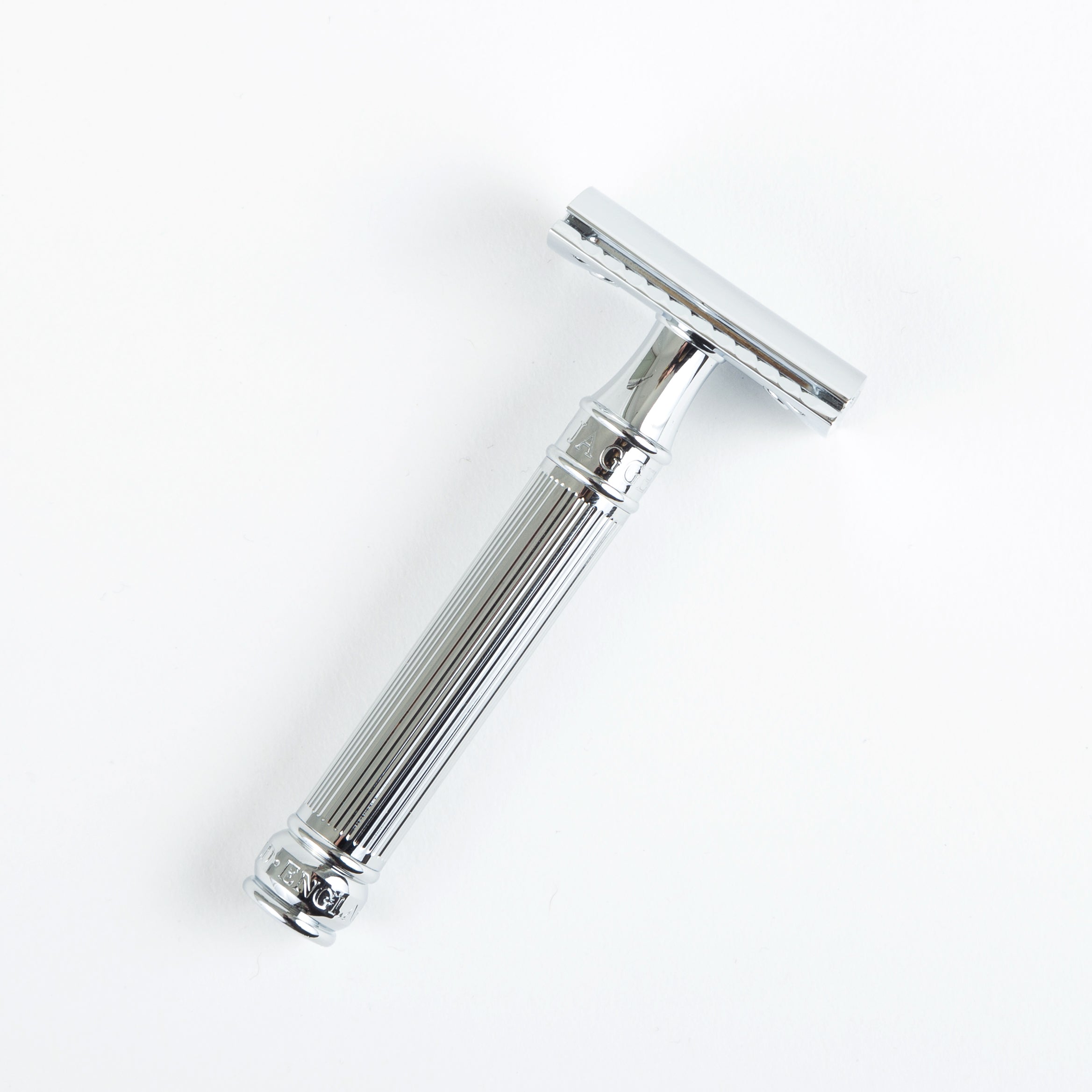 Edwin Jagger Safety Razor Lined Chrome Canoe