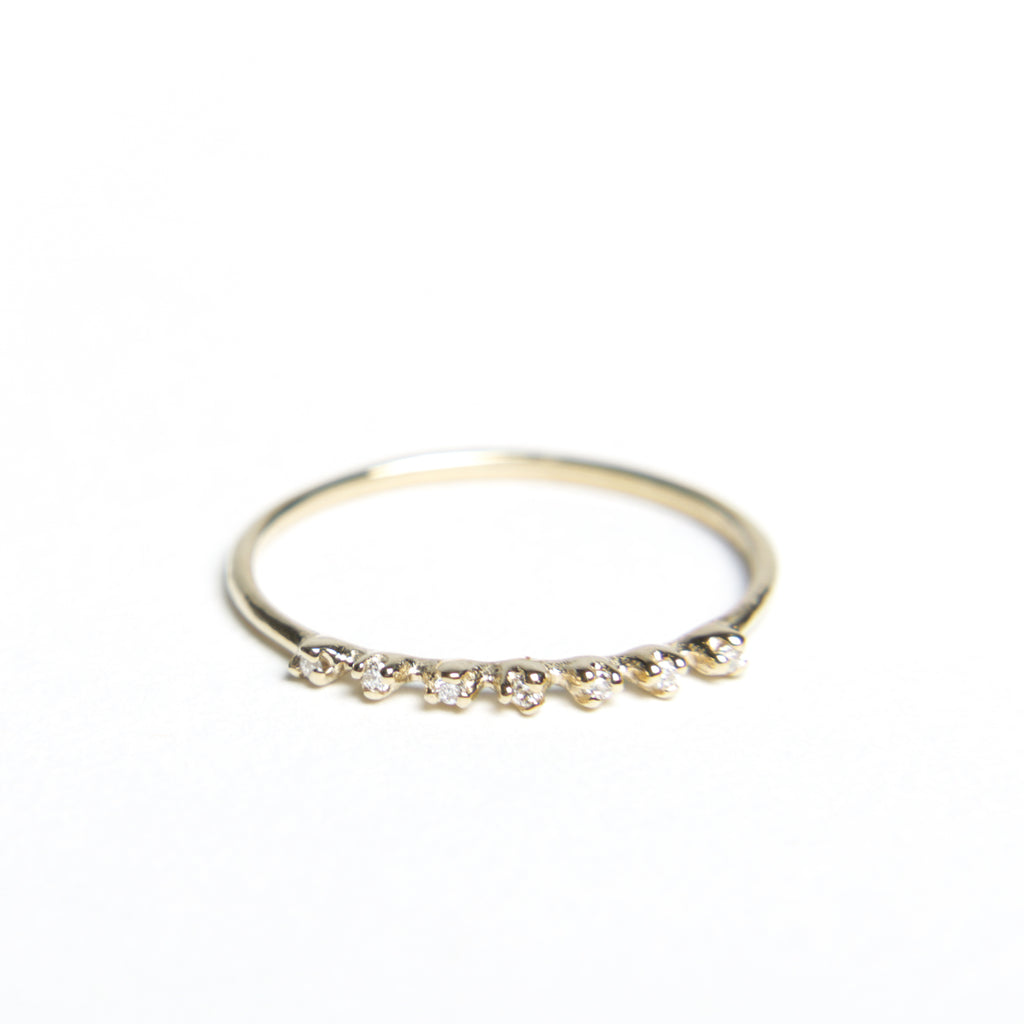 N + A - Seven Diamond Ring - Size 6.5