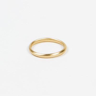 Carla Caruso - Three-Quarter Round Small Band - 14k Yellow Gold - Size 6