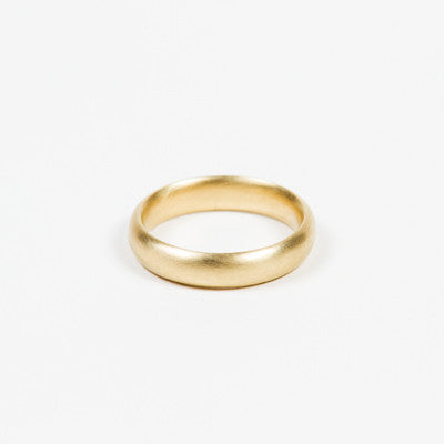Carla Caruso - Three-Quarter Round Large Band - 14k Yellow Gold - Size 7.5
