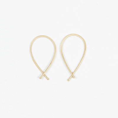 Carla Caruso - Small Ribbon Dainty Hoop Earrings