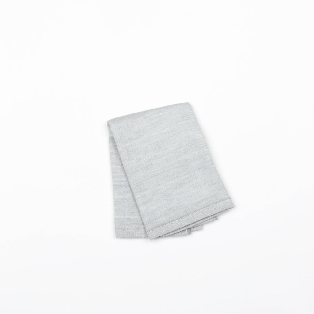 Yoshii Chambray Bath Towels - Two Tone Grey - Wash Towel