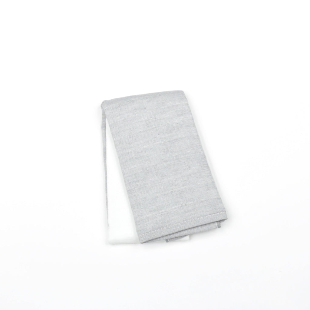 Yoshii Chambray Bath Towels - Two Tone Grey - Hand Towel