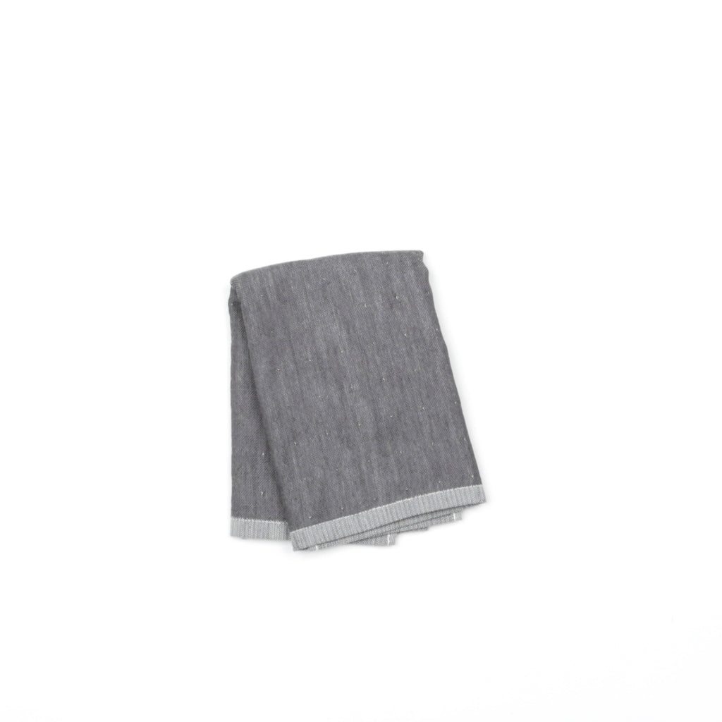 Yoshii Chambray Bath Towels - Two Tone Grey - Wash Towel