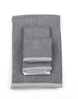 Yoshii Chambray Bath Towels - Two Tone Grey - Wash Towel