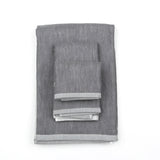 Yoshii Chambray Bath Towels - Two Tone Grey - Wash Towel