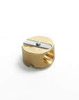 Round Brass Pencil Sharpener