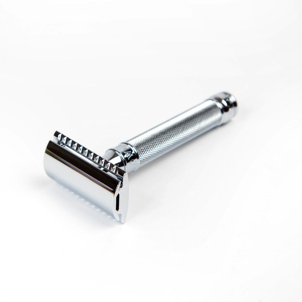Edwin Jagger Safety Razor - Knurled Chrome