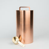 Kaikado whole bean coffee canister copper Japanese handmade