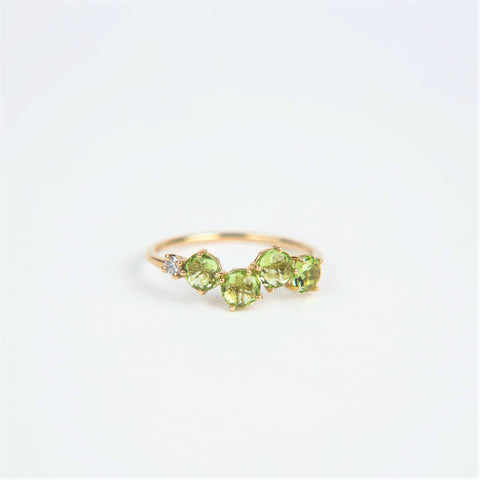 Suzanne Kalan - 14k Gold Soleil Rings - Peridot - Size 5.5