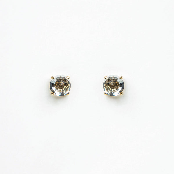 Suzanne Kalan - 14k Yellow Gold Soleil Stud Earrings - Green Amethyst