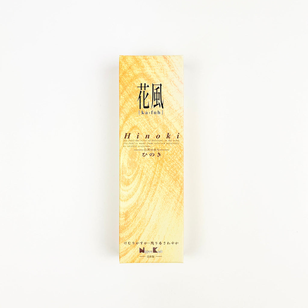 Hinoki incense product packaging on a white background